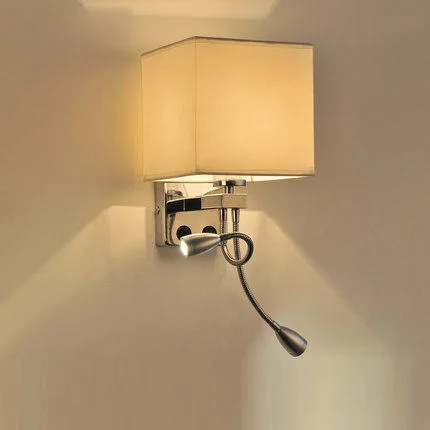 

Fashion Metal Wall Lamp Simple Style Indoor Wall Lights Creative Stainless Steel Deco Wall Light Hotel Room Bedside Wall Lamps