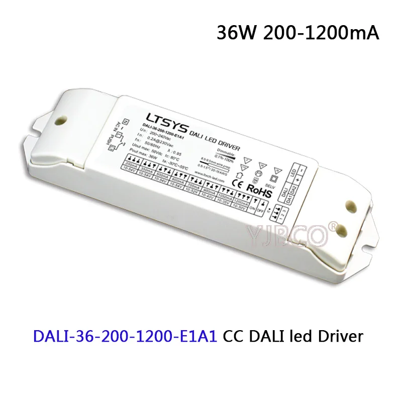 CC led ДАЛИ затемняя драйвер DALI-36-200-1200-E1A1AC200-240V вход 36 Вт 200-1200mA с цифровым адресным