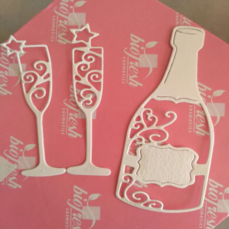 

Wine Glass Metal Cutting Dies Stencils For DIY Scrapbooking Decor Embossing Suit Paper Cards Die Cutting Template NEW 2019