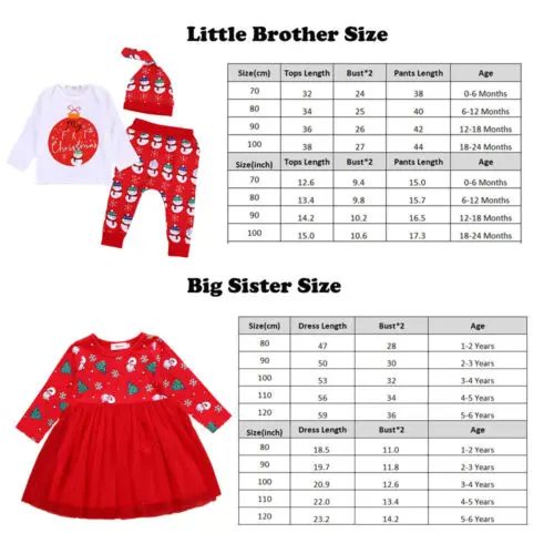 PUDCOCO/Новинка; Рождественская хлопковая Милая одежда для всей семьи; платье для крупных сестер; футболка+ штаны; комплект со шляпой