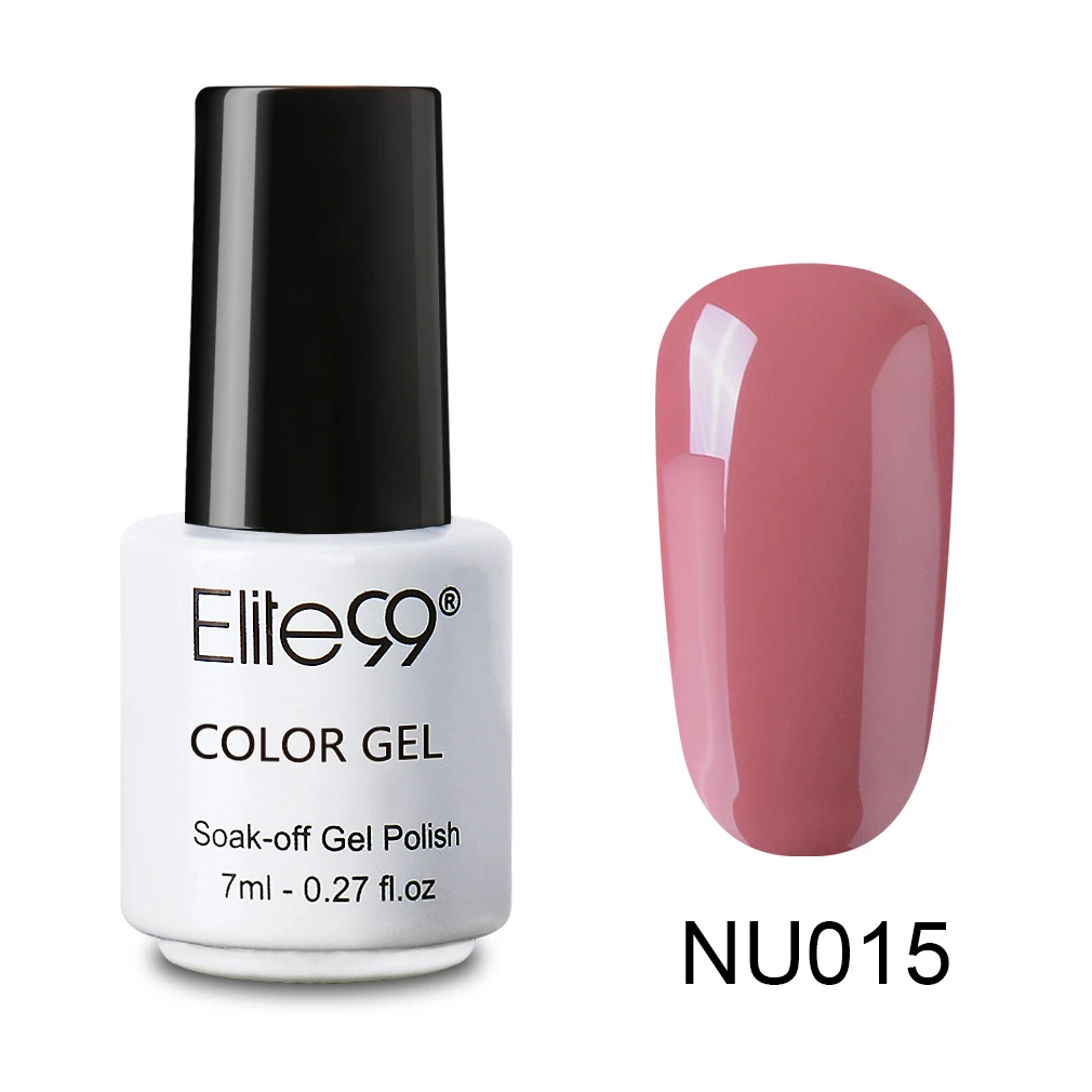 NU015 Elite99 Гель-лак все для маникюра Vernis верхнее покрытие УФ светодиодный Гель-лак замачиваемый для ногтей художественный Гель-лак для ногтей Базовое покрытие цветной гель - Цвет: NU015