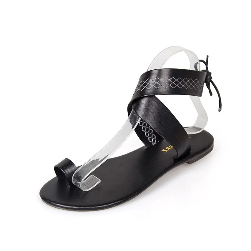 Women Sandals 2019 Summer Flat Sandals Casual Women Slippers Fashion Flip Flops Roman Female Shoes Women Black Plus Size 35-43