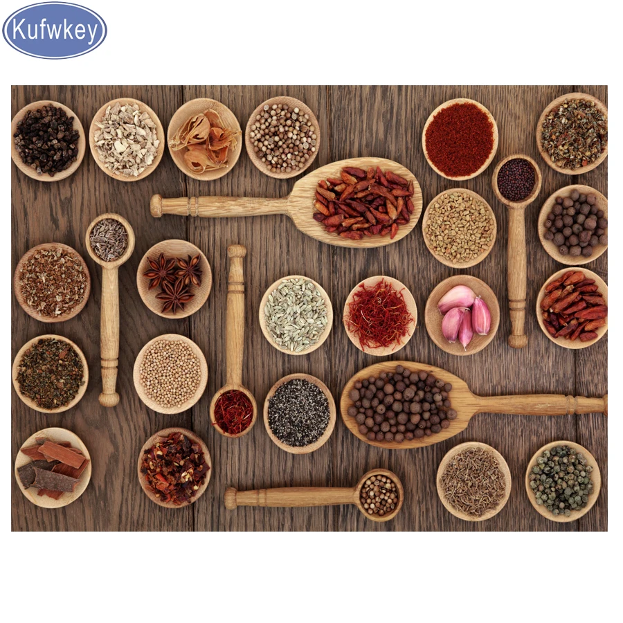 

DIY Diamond Painting Still Life Variou Spice Cross Stitch Diamond Embroidery Mosaic paintings by number kitchen decor stickers,