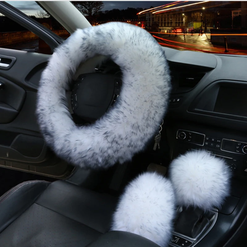 Buy Natural Sheepskin Wool Stretch On Car Steering