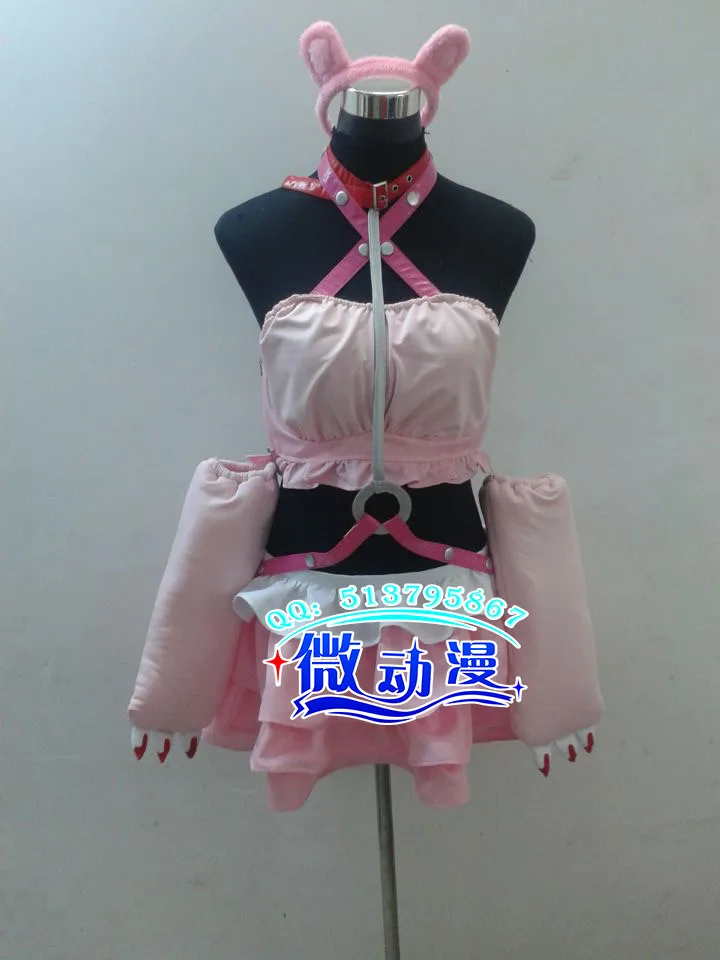 2017 Anime Super Sonic Pink Cosplay Dress Super Sonico Lolita Cos Costume