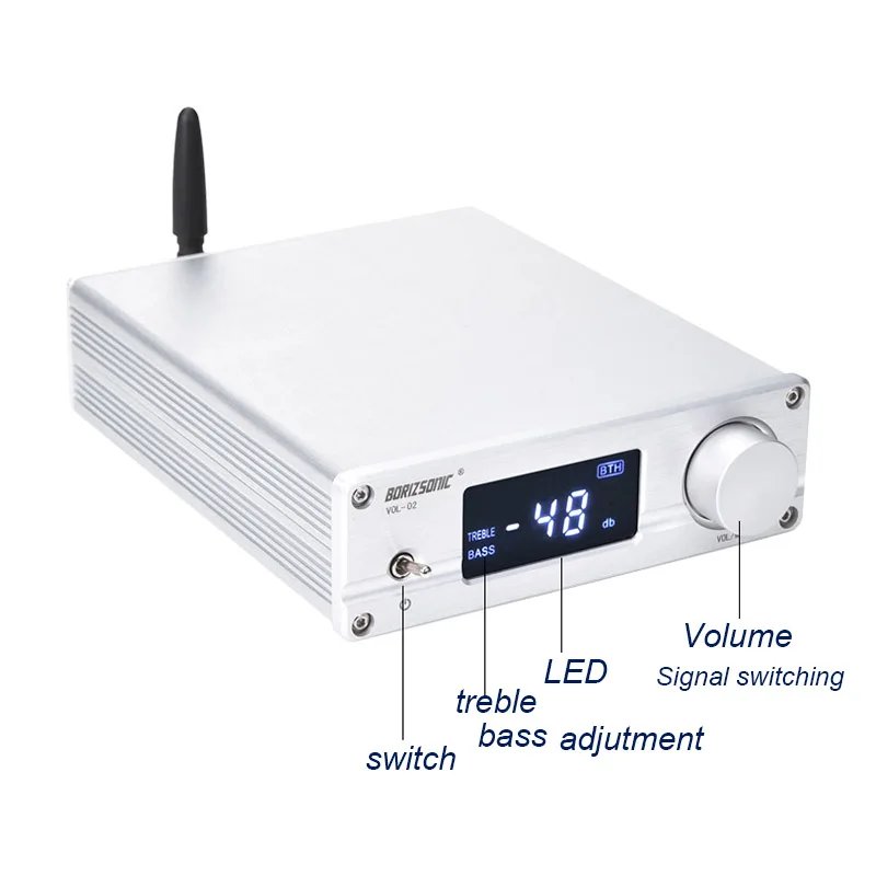 Lusya 4 In 1 Out Lossless source signal selection switching DAC PGA2310 Bluetooth 5.0 amplifier with remote control T1058