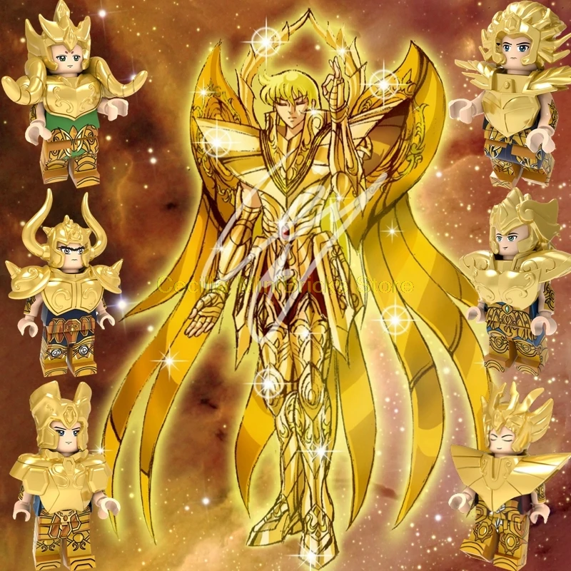 

Legoing Saint Seiya Saori Kido Seiya GUNDAM Zaku Building Blocks Toys for Children Compatible With Legoings Stitch Anime Cartoon