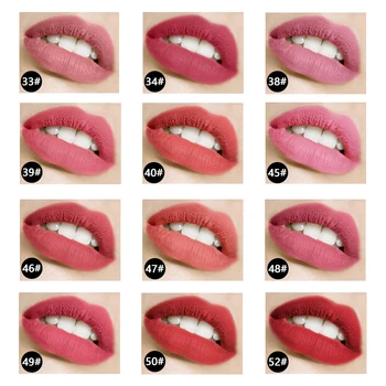 

MISS ROSE 12 Color Star Matte Lipstick 1pcs Long-lasting Bright Waterproof Non-stick Cup Non-fading Lipstick TSLM2
