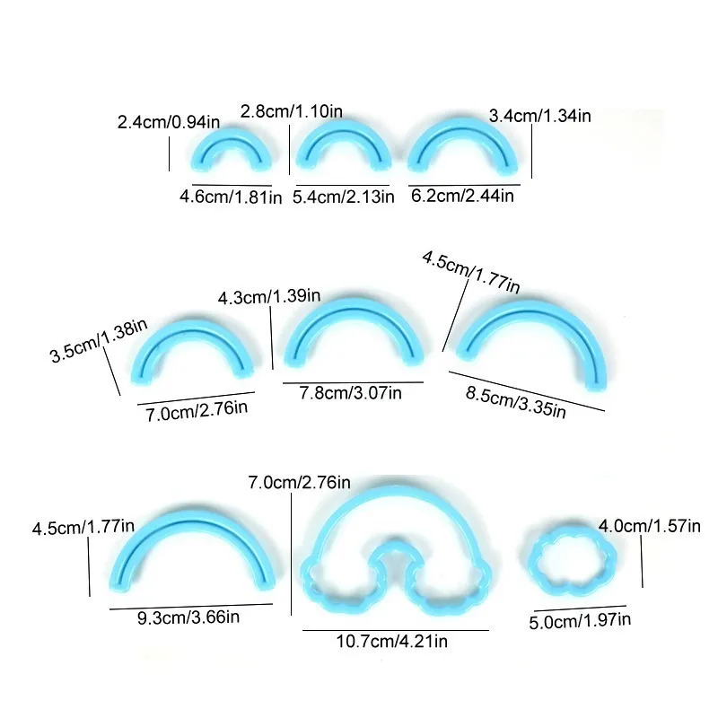 1 детской одежды в цветах радуги торт украшения формы для выпечки торта Пластик резак для печенья, мастики набор инструментов оригинальные формочки для печенья в виде украшения инструмент