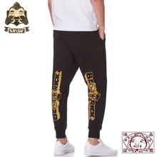 Настоящие Evisu, грукий медведь, с принтом, теплые, дышащие, Мужские штаны, дикие, хлопковые, модные, мужские, для спорта и отдыха, брюки, 710