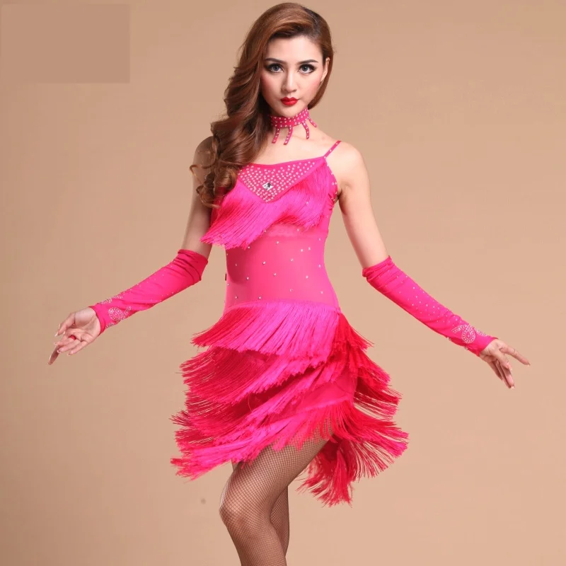 Buy 2017 new rose gold red fringed tassel sequin women