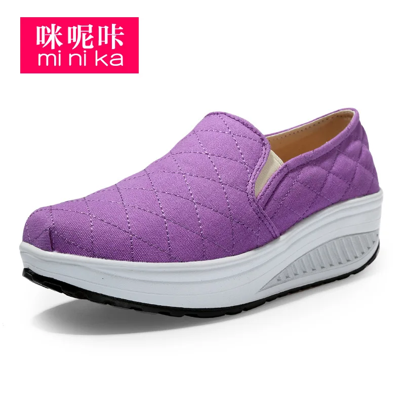 

MINIKA Brand Quality 2017 Women Casual Slipony Pointed Toe espadrilles Height Increasing Lady Driving Office Flats Soft Shoe