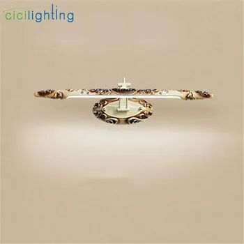 

220V - 240V 7W 50cm European resin LED mirror front lamps bathroom Kitchen cabinet led American vintage water fog proof lighting
