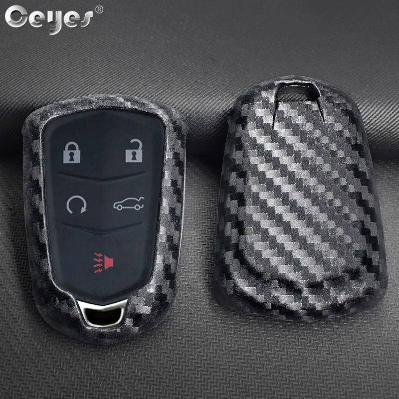 Car carbon fiber key cover for CADILLAC (1)