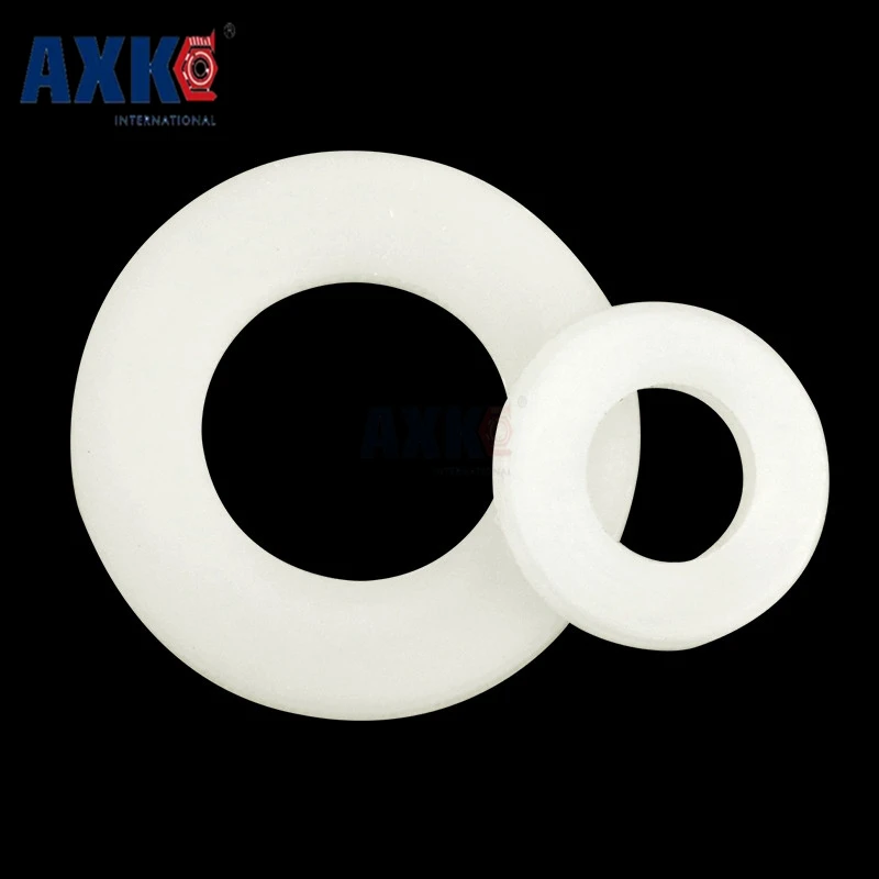 

Axk 100pcs M3 M4 M5 M6 M8 M10 M12 M16 Nylon Insulation Flat Washer Gasket Ring