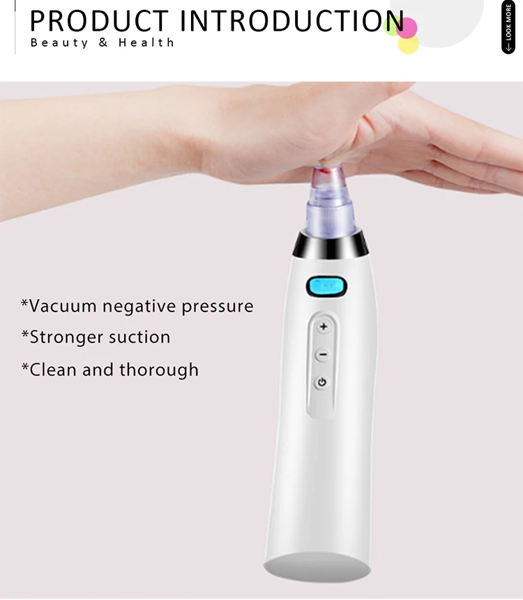 Removedor de Sucção a Vácuo para Aspirador de pó para Limpeza Facial Pore Cleaner Cravo Acne Pimple Remover Tool Pontos Pretos 8 Facial Pore Cleaner Cravo Acne Pimple Remover