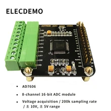 AD7606 Module Multi-channel AD Data Acquisition Module 16-bit ADC 8-channel Synchronization Sampling Frequency 200KHz ad7606 module stm32 processor synchronize 8 bit 16 bit adc 200k sampling