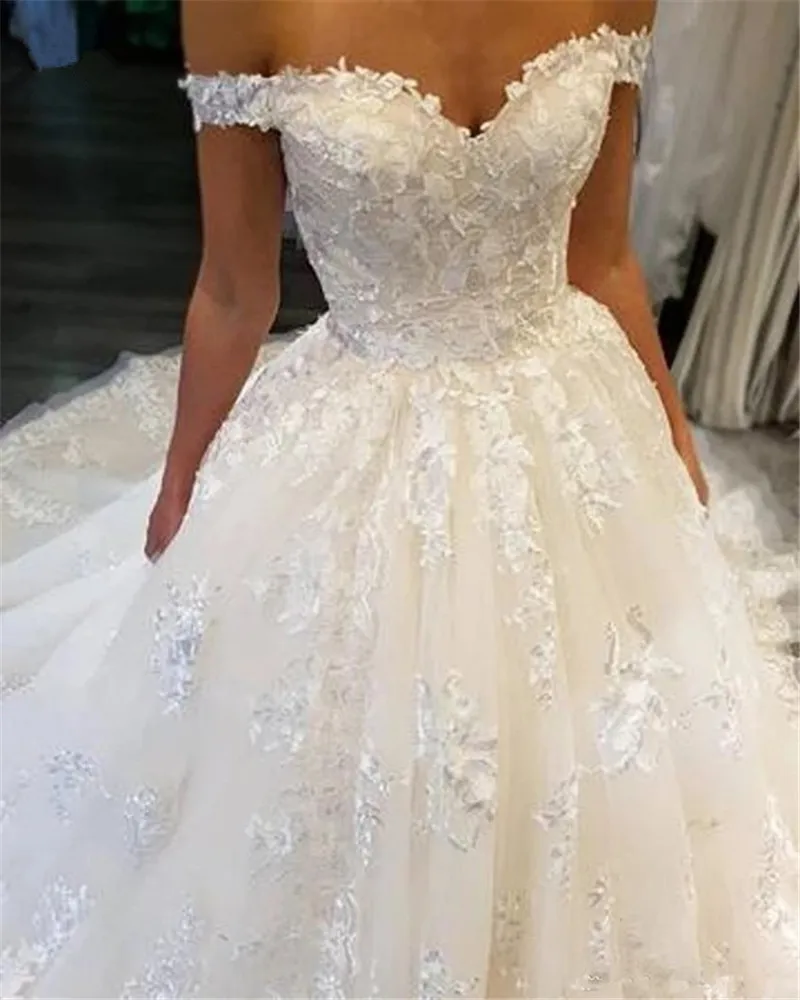 Роскошное бальное платье принцессы Vestido de Noiva с V образным вырезом Свадебное