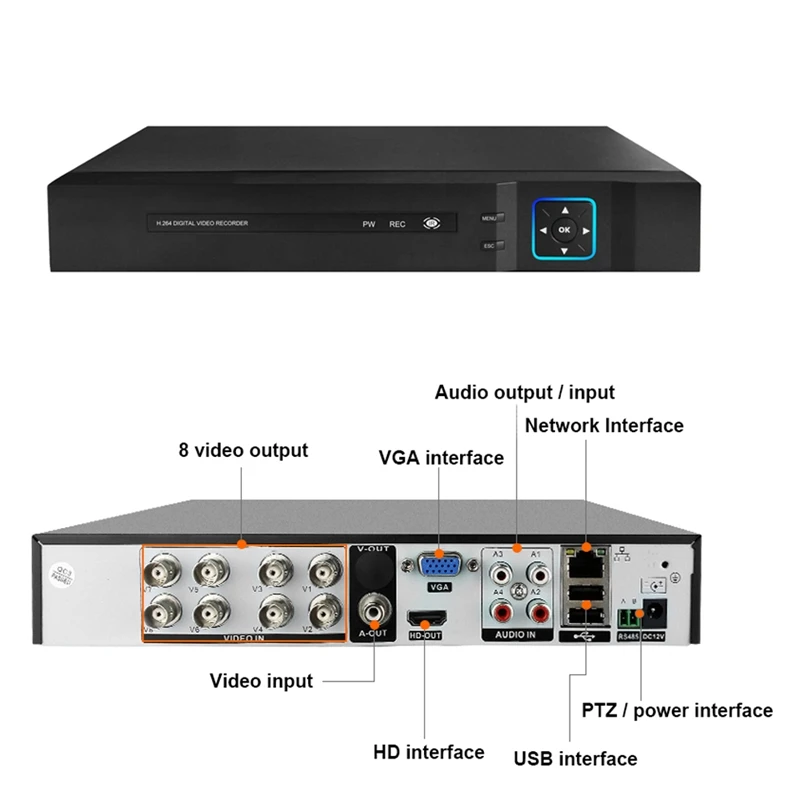 PUAroom 720P 4CH HD 1280TVL камера видеонаблюдения 24PCS IR LEDs система DVR Регистратор|Камеры