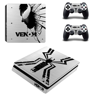 Горячая игра Venom наклейки кожного покрова для Playstation 4 PS4 Slim консоли и контроллеры виниловые наклейки Play Station 4 тонкий защитный чехол - Цвет: YSP4S-2868