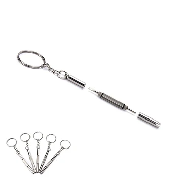 

5Pcs Mini 3 in 1 Aluminum Steel Eyeglass Screwdriver Sunglass Watch Repair Kit with Keychain Portable Screwdriver Hand Tools