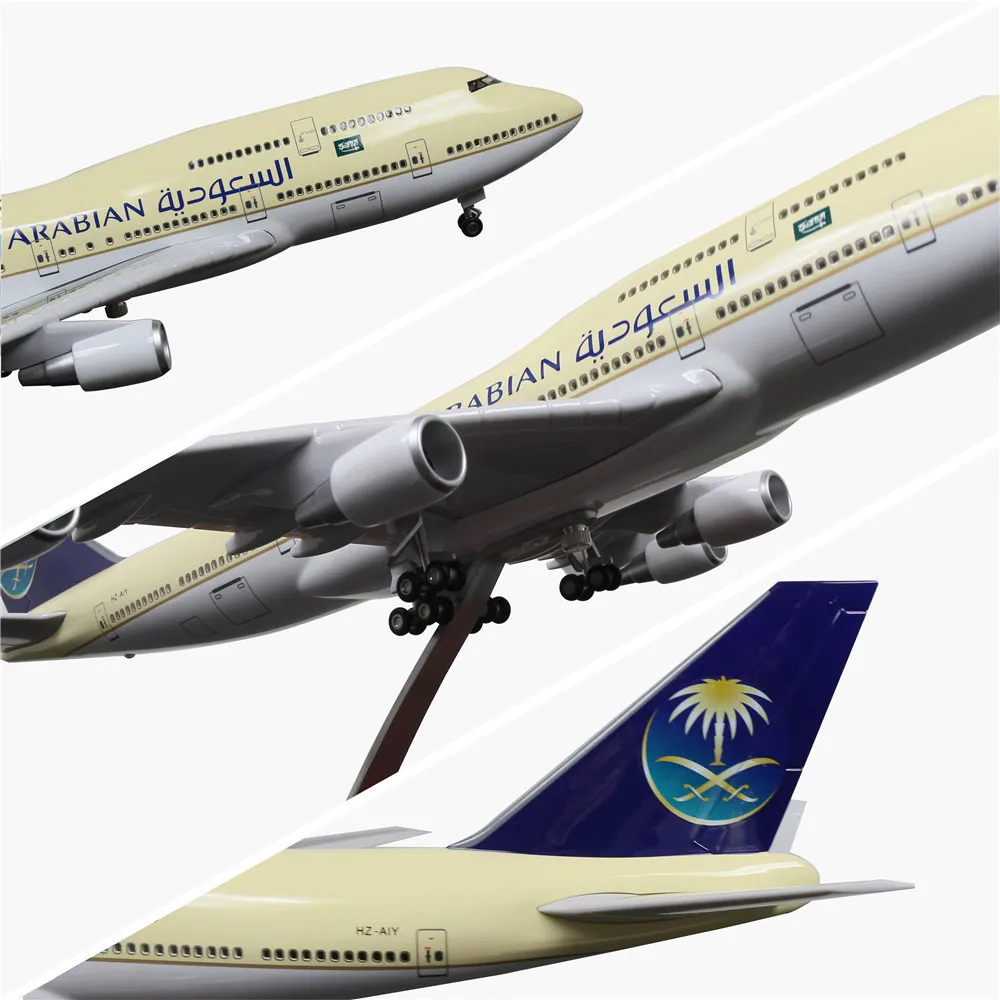 46 см 1:130 литье под давлением модель самолета Саудовская Аравия Airbus 747 со