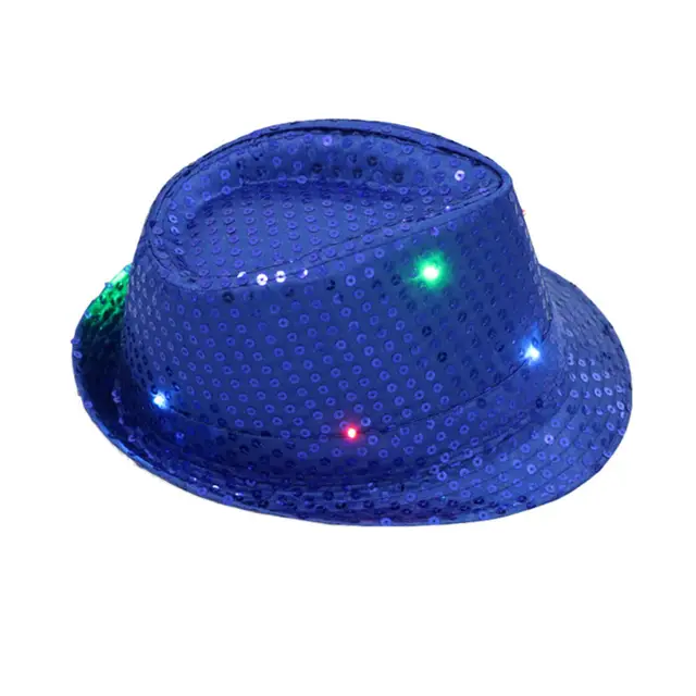 Flashing Light Up Led Fedora Trilby 