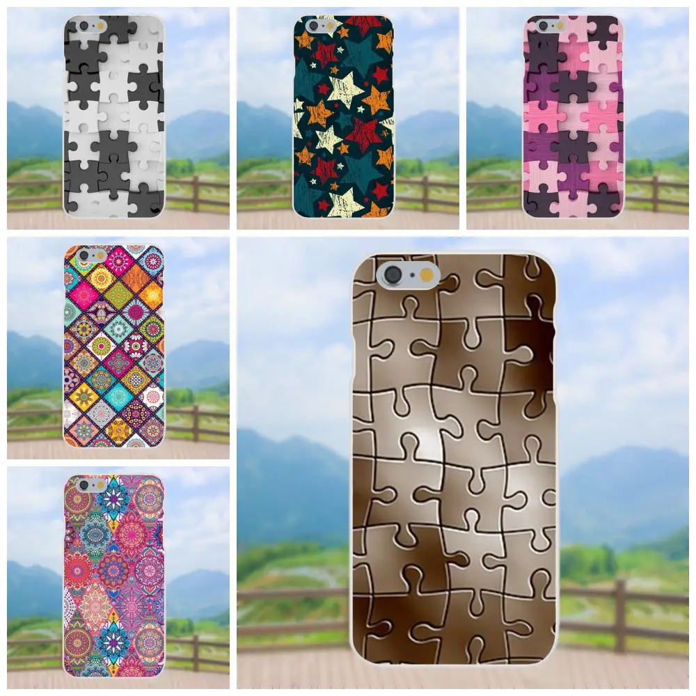

Shape Puzzle Piece Pattern Print For Huawei P7 Honor 4C 5A 5C 5X 6 6C 6A 6X 7 7X 8 9 V8 V10 Y3II Y5II Y6II G8 Play Lite