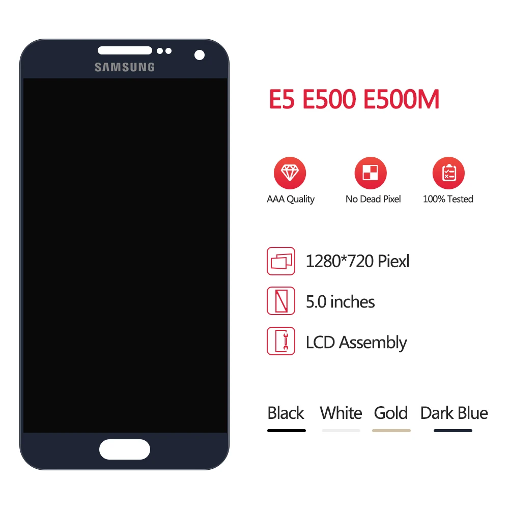 Samsung galaxy e5 ЖК-дисплей сенсорный экран E5 E500 E500F E500H E500M ЖК-дисплей Дисплей кодирующий преобразователь сенсорного экрана в сборе запасные части для e5 e500