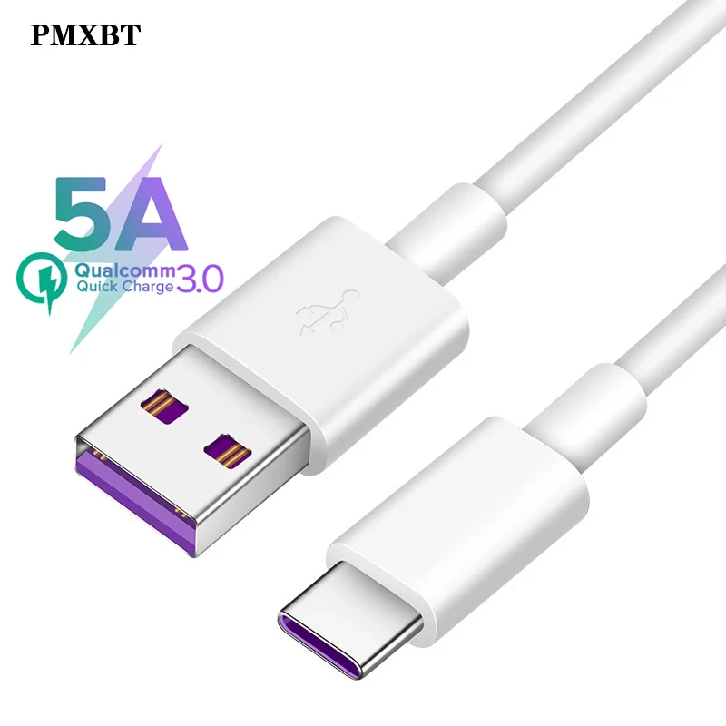 

5A Super Fast Charge USB Type C Cable For Huawei P30 P20 Lite Xiaomi Mi 9 Quick Charger 3.0 Charging Cord for Samsung A50 S10 S9