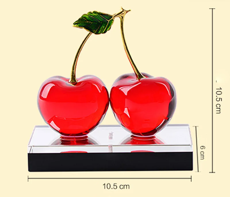 Современные креативные украшения для дома хрустальные вишневые украшения персонализированное Украшение Стола Красные/зеленые/желтые аксессуары