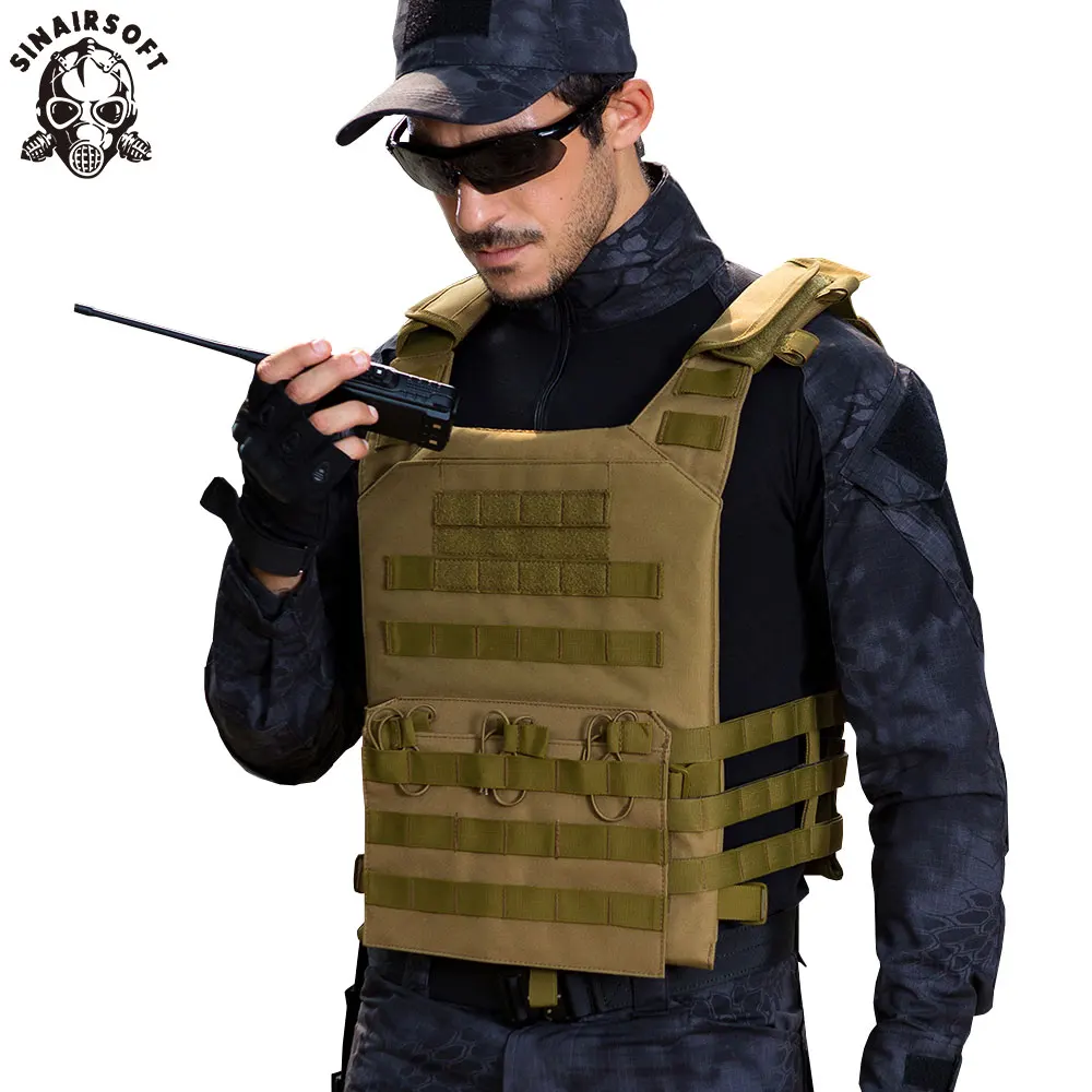 

SINAIRSOFT Molle Tactical JPC Vest Airsoft Nylon Military Pouches Adjustable Outdoor Fishing Hunting CS Amphibious Vest Z510