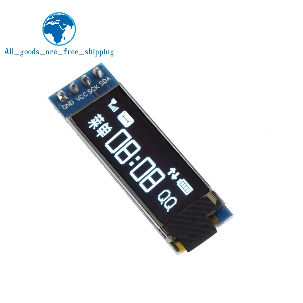 

TZT 0.91 inch OLED module 0.91" white blue OLED 128X32 OLED LCD LED Display Module 0.91" IIC Communicate
