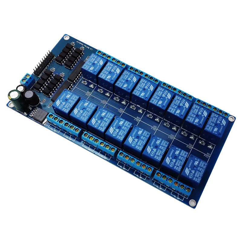 

16-way relay module with opto protection and LM2596 power
