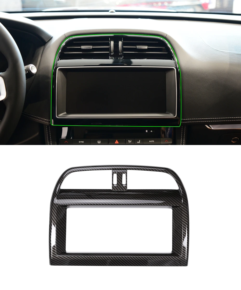 

ABS Chrome Car Interior Center Navigation Screen Frame Trim For Jaguar XE XEL F-Pace f pace X761 Auto Accessories