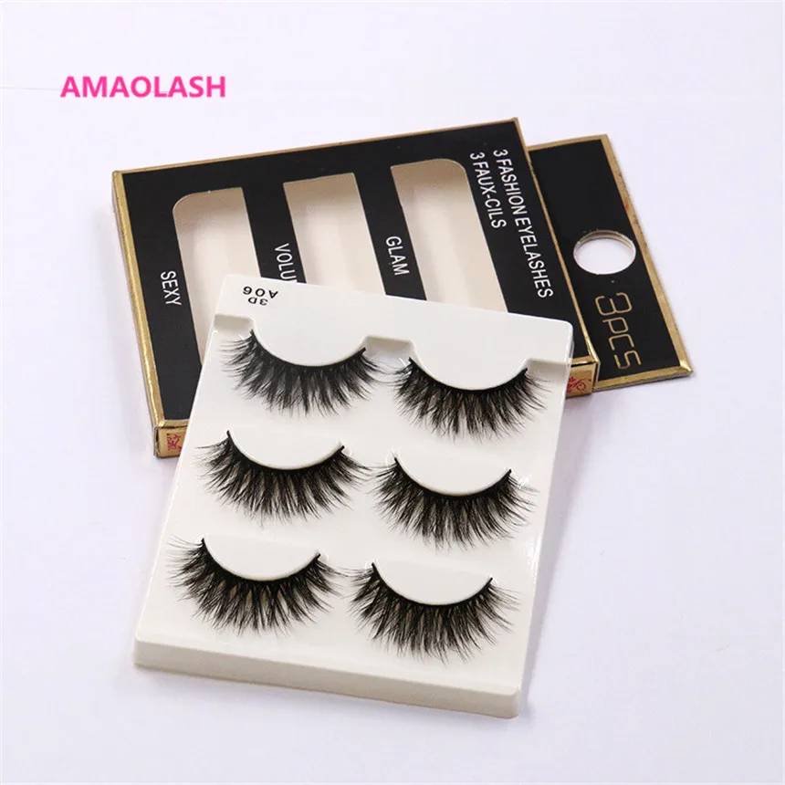 

AMAOLASH 3D Silk Lashes Naturally False Eyelashes High Volume Soft Long Lashes Makeup Luxury Handmade Eyelashes A06
