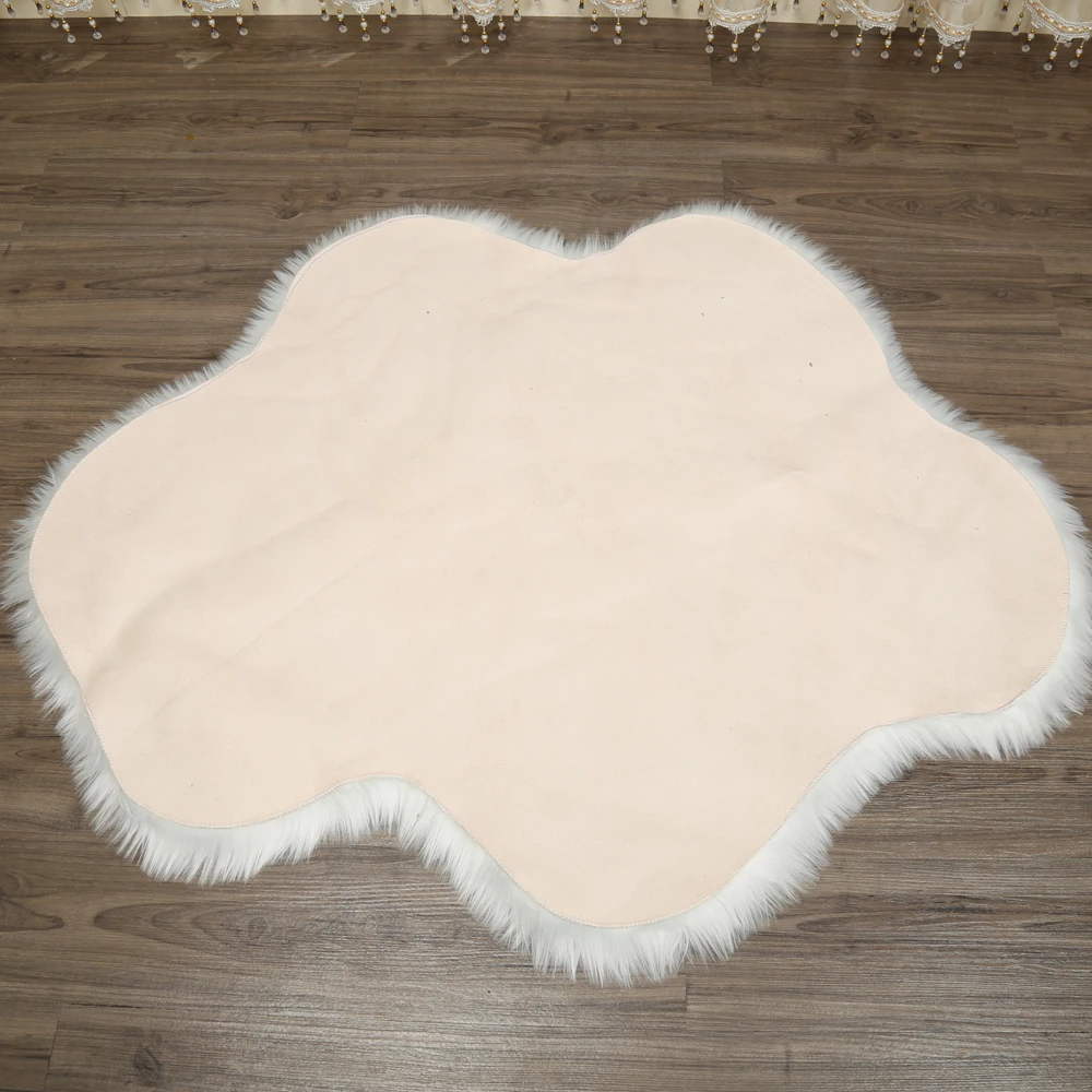 new cloud shape Sheepskin Rug Chair Cover Bedroom Mat Artificial Wool Warm Hairy Carpet Seat Warm Textil Fur Area Rugs