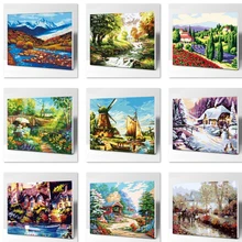 Пасторальный пейзаж номер картина маслом настенные картины для столовой холст Пейзаж цифровая живопись без рамки украшение дома