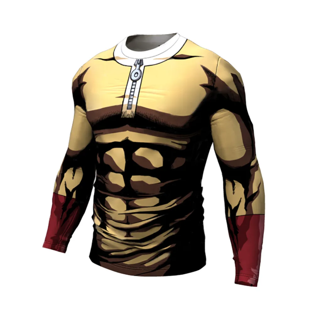 Najtaniej One punch man koszulka 2018 fajny projekt Anime mężczyźni t shirt Saitama sensei t shirt 3d drukowane na co dzień krótkie koszulka z długim rękawem