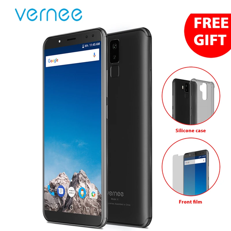 Vernee X 6 Inch Smartphone Full Screen Face ID 6200mAh Android 8 1 6GB RAM 128GB