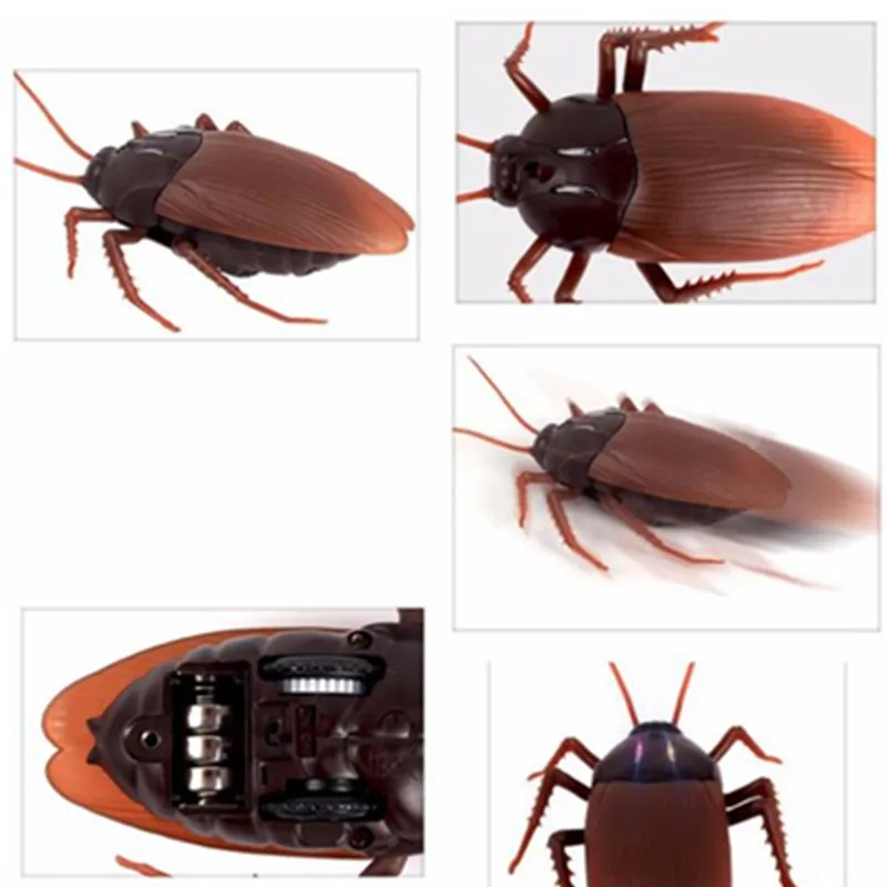 UK Simulation Infrared RC Remote Control Scary Creepy Insect Cockroach Boy Toys 