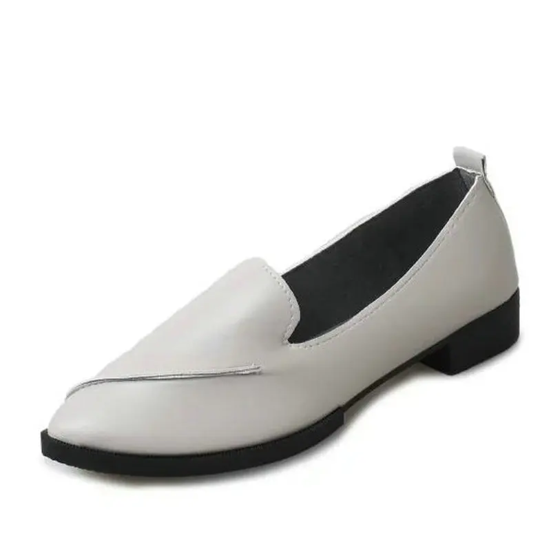 

Hot Sale 2019 Summer Woman Flats New Fashion Sewn Leather Concise Flat Casual Shoes Pointed Toe Comfortable Female Shoes