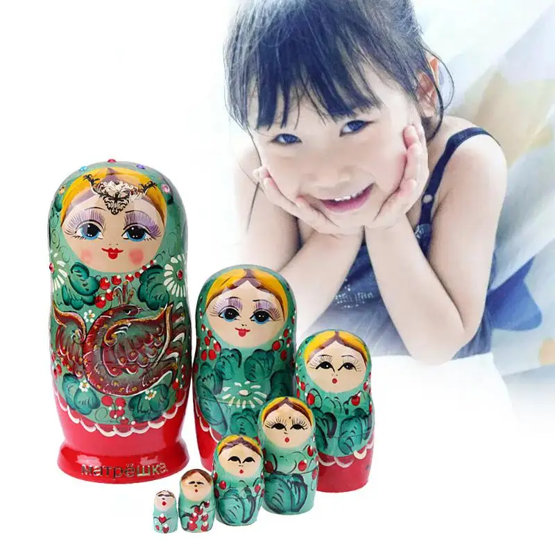 

Matryoshka Doll Set of 7 Cutie Nesting Dolls Matryoshka Madness Russian Doll Phoenix Wooden Wooden Wishing Dolls Toy