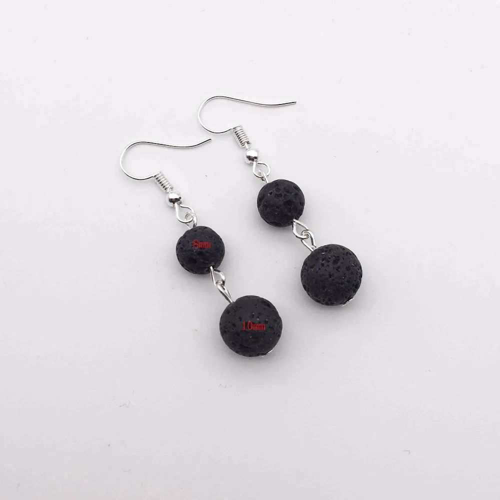 

1pair) Nature Lava Stone Essential Oil Diffuser Earrings Aromatherapy Jewelry Minimalist Diffuser 2 volcanic Rock Stone Earring