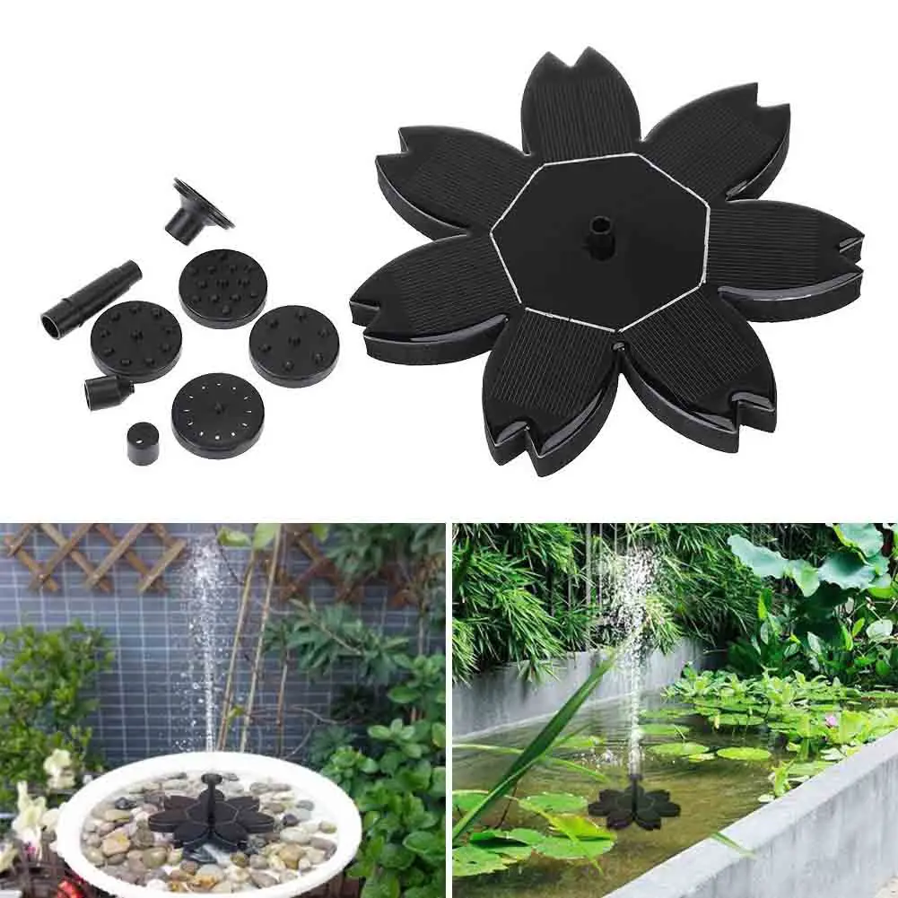 

Solar Fountain Kit Flower Shape Water Pump for Outdoor Garden Pond Pool Fish Tank Aquarium LE66