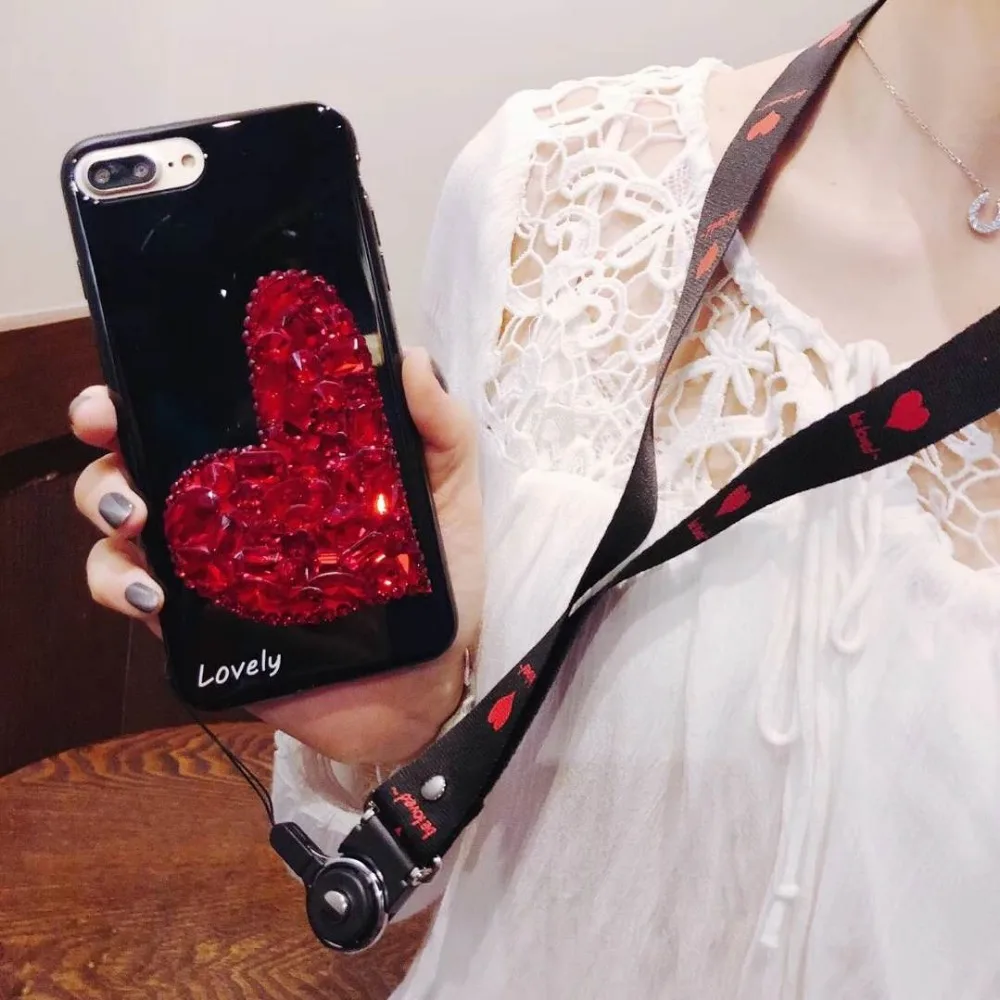 Чехол Marchcover для iPhone XS MAX XR X 8 7 Plus блестящий чехол с бриллиантовым сердцем мягкий