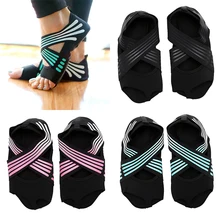 1 пара модные женские нескользящие Фитнес Топ для занятия танцами Пилатес носки для девочек Professional Indoor йога обувь для носков ботинок