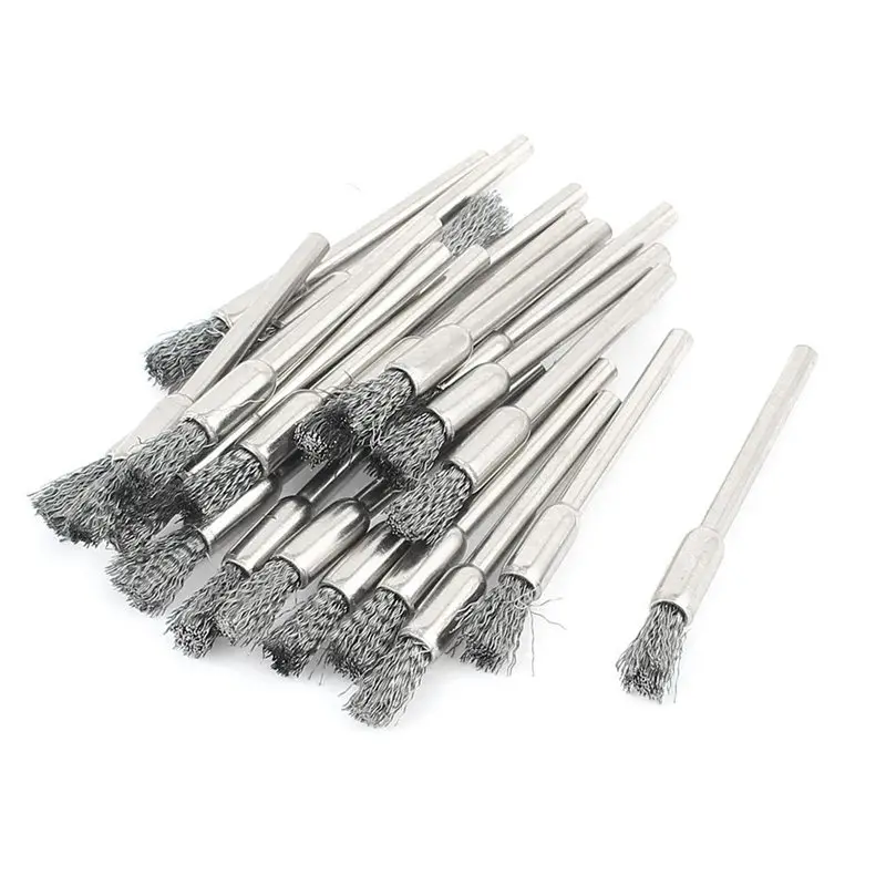 22pcs 3mm Mandrel Wire Pen Polishing Brush for Dremel Rotary ToolBrush