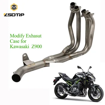 

Z900 ZSDTRP Motorcycle modify Exhaust Middle pipe System case for Kawasaki Z900 Front Header Pipe Tube Slip-On With Sensor