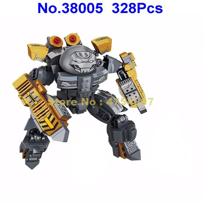 

328pcs mk1 super heroes iron man ironman mech building block 2 figures Toy